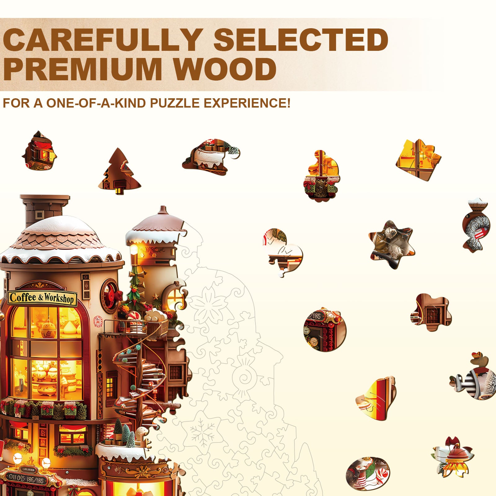 Coffee Workshop Wooden Jigsaw Puzzle