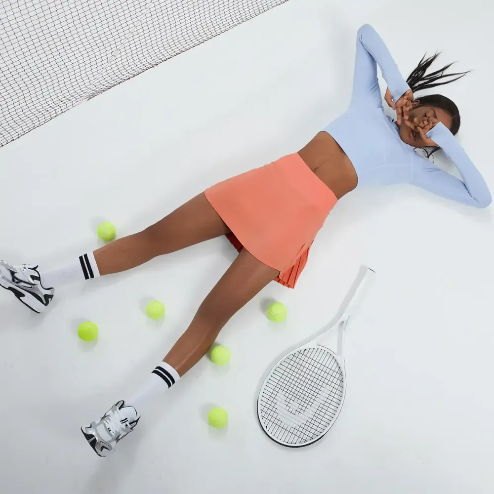 Women's Pleated Tennis Skirts Flowy High Waisted Lightweight Athletic Golf Outfits Skorts Skirts with Shorts