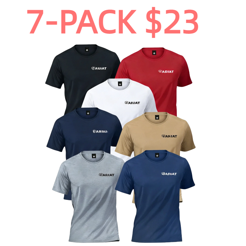 7 Piece Set Sport Short Sleeve T-Shirt