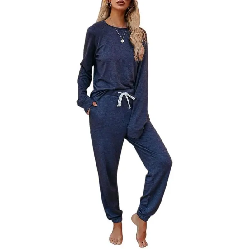 Women's  Long Sleeve Pullover & Drawstring Joggers