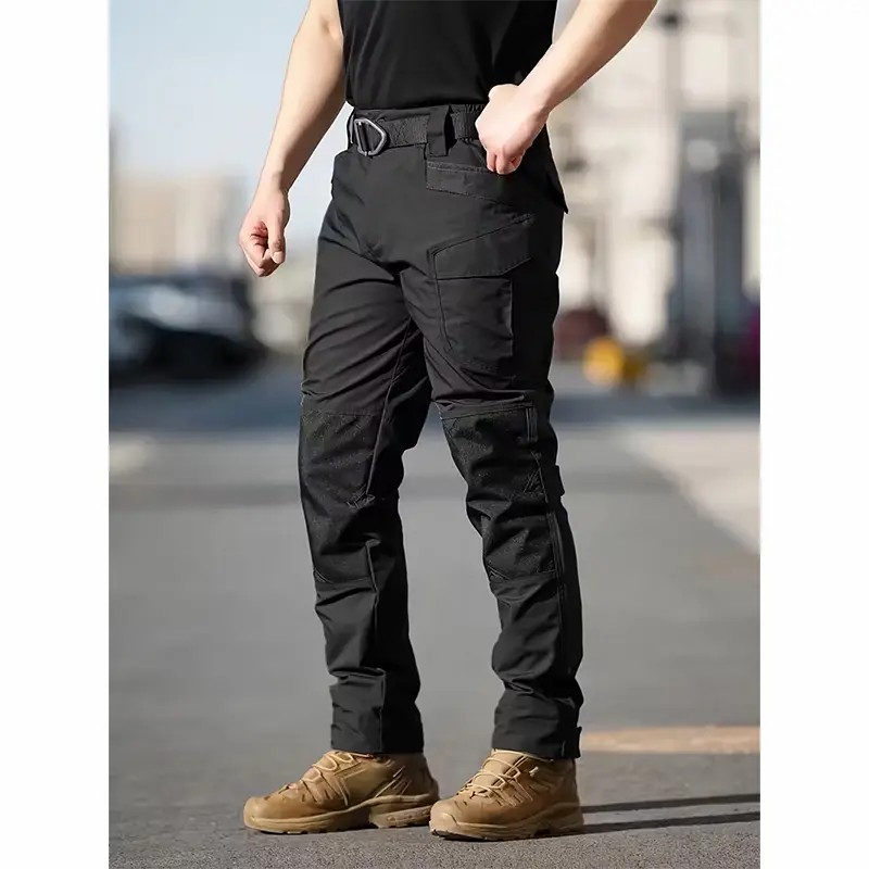 Men's Tactical Work Pants are equipped with a stretched waistband and pockets