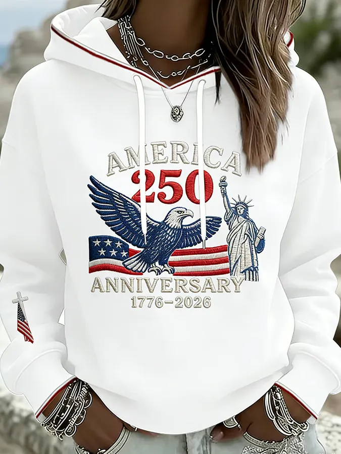 Women's Vintage America 250th Anniversary Faith Print Hoodie