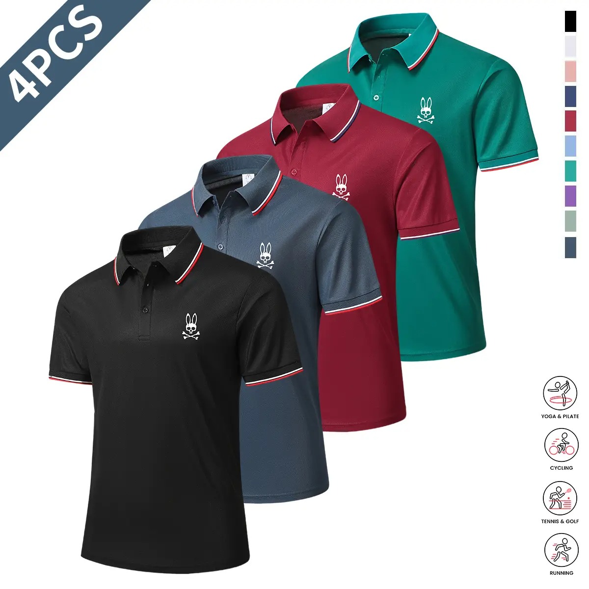 Men's Casual Short-Sleeve Polo Shirt