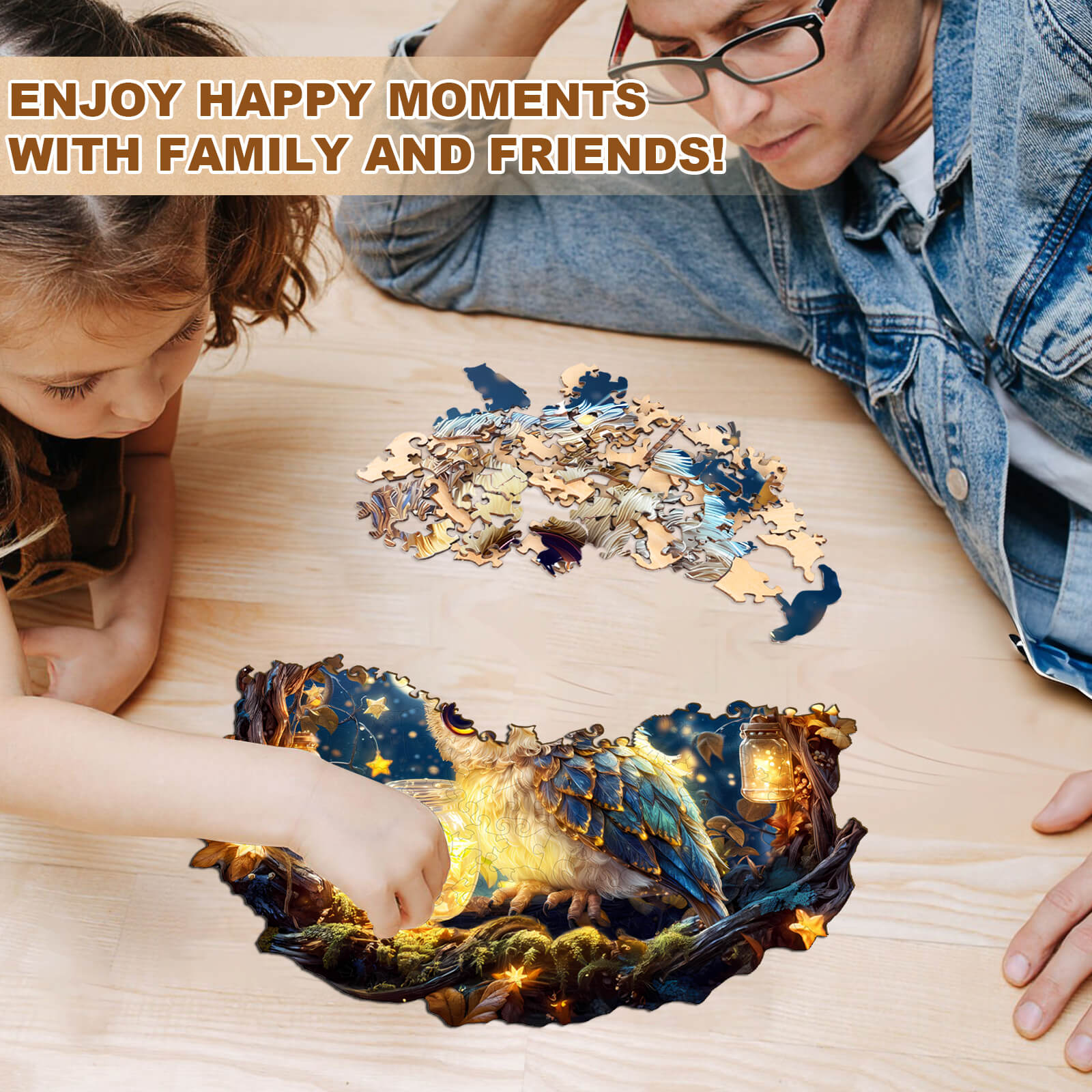 Star Owl Wooden Jigsaw Puzzle