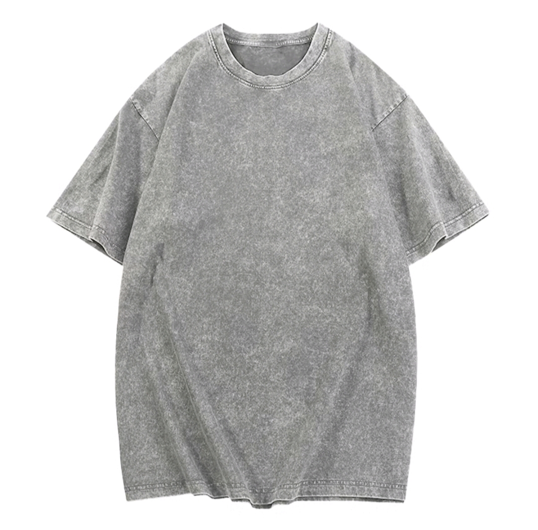 Holafish Women’s Acid Wash Oversized T-Shirt – Casual Cotton Crew Neck Summer Tee with Loose Fit & Streetwear Style