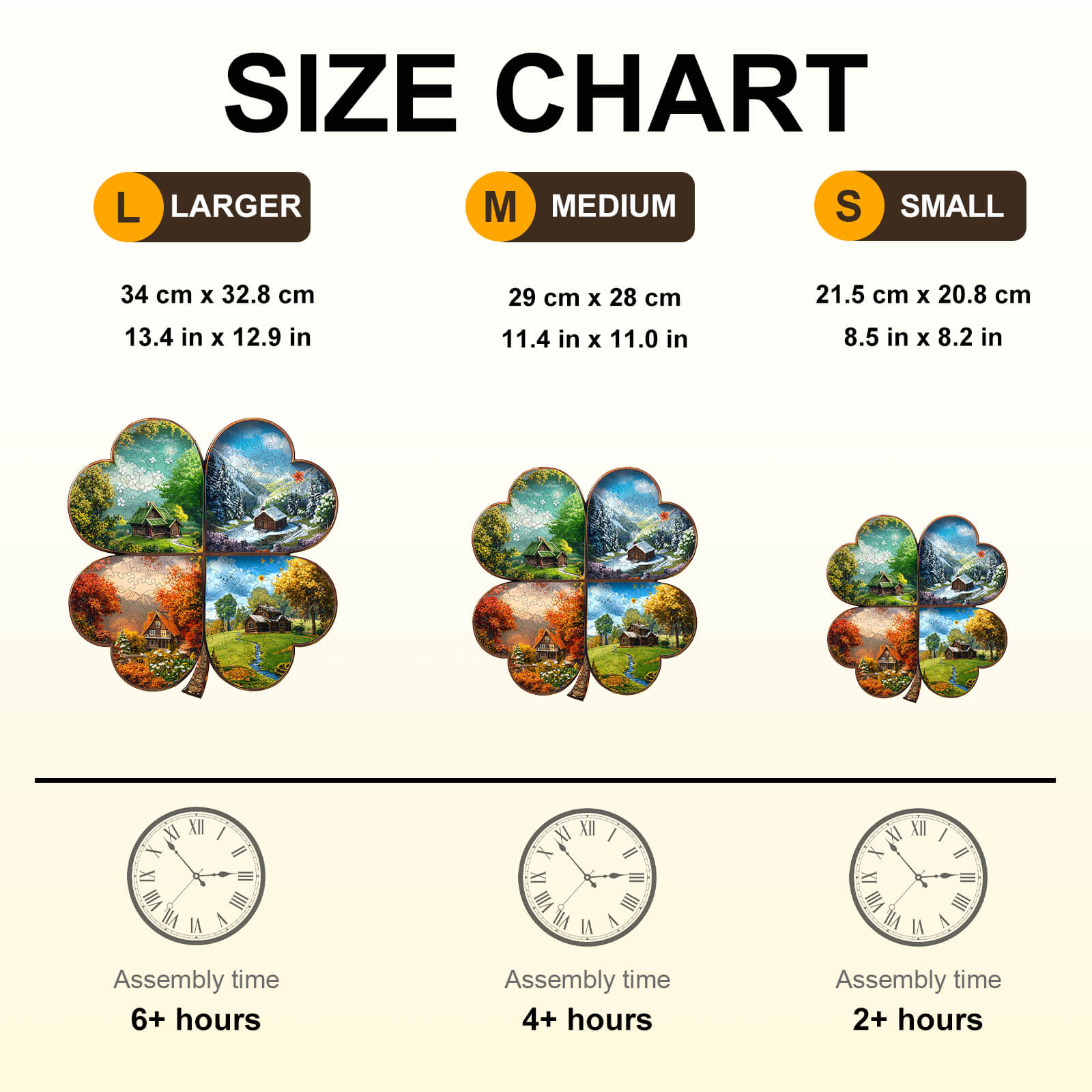 Seasons Scenery Wooden Jigsaw Puzzle