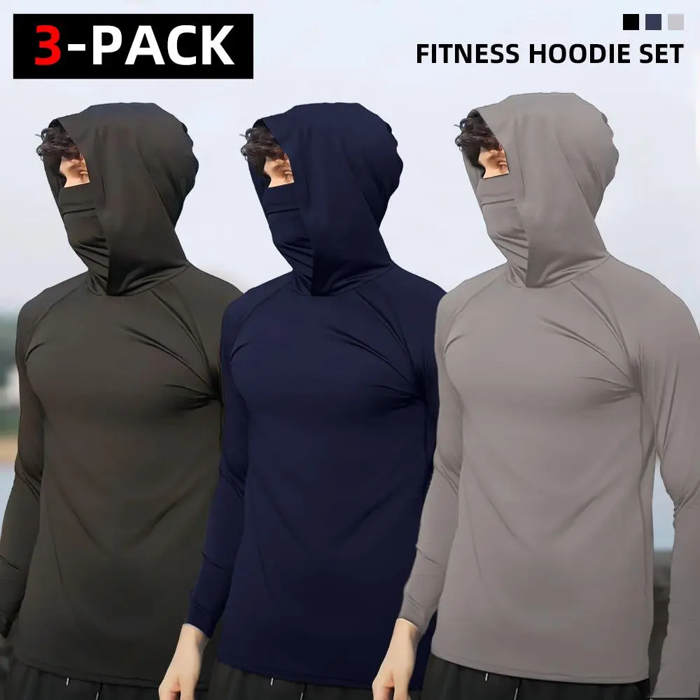 Men’s Lightweight Hooded Performance Long Sleeve Set