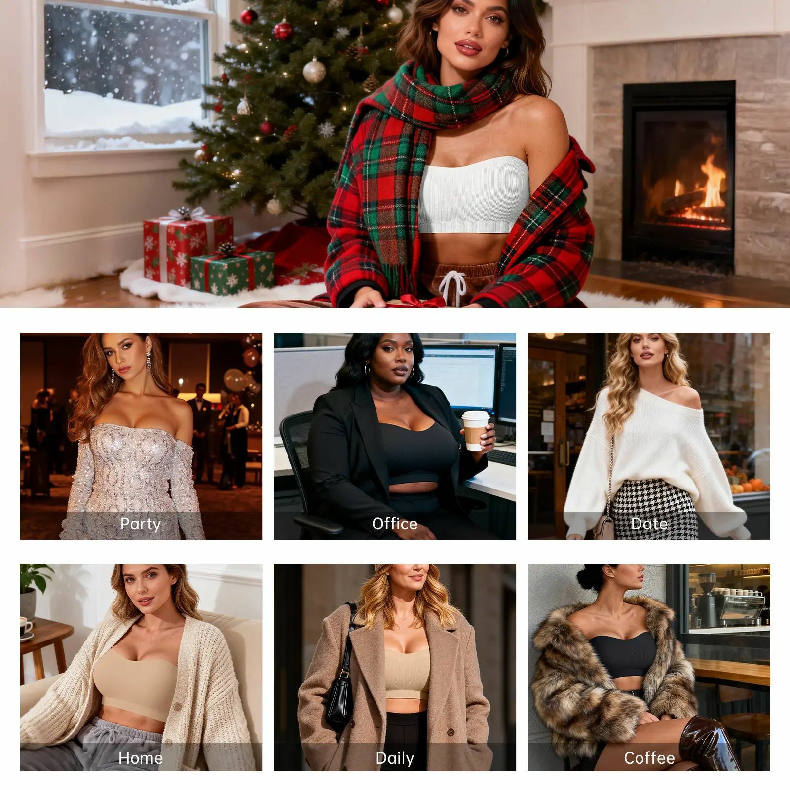 Stay Put Bandeau Bra, Wireless Seamless Comfort Day