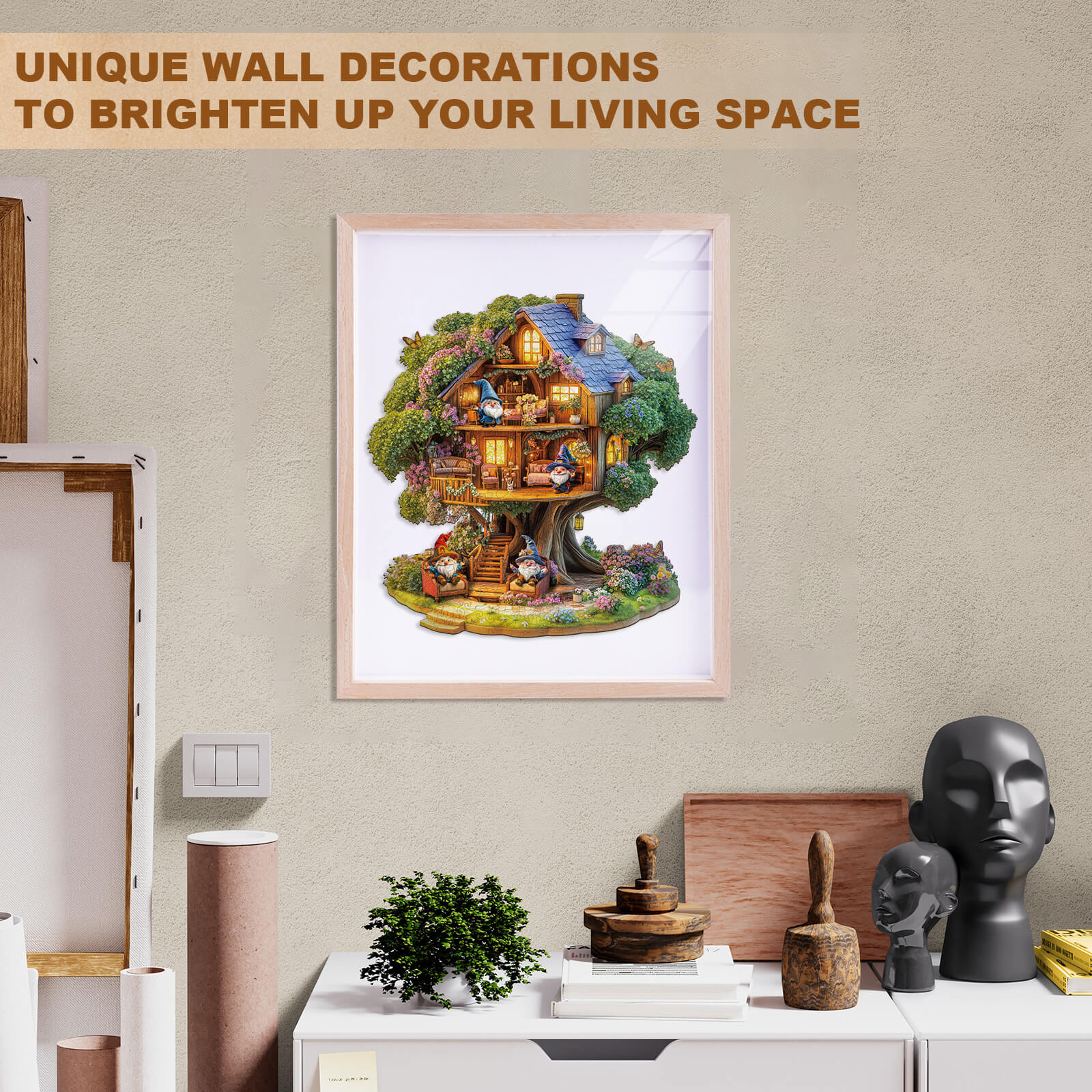 Elf Tree House Wooden Jigsaw Puzzle