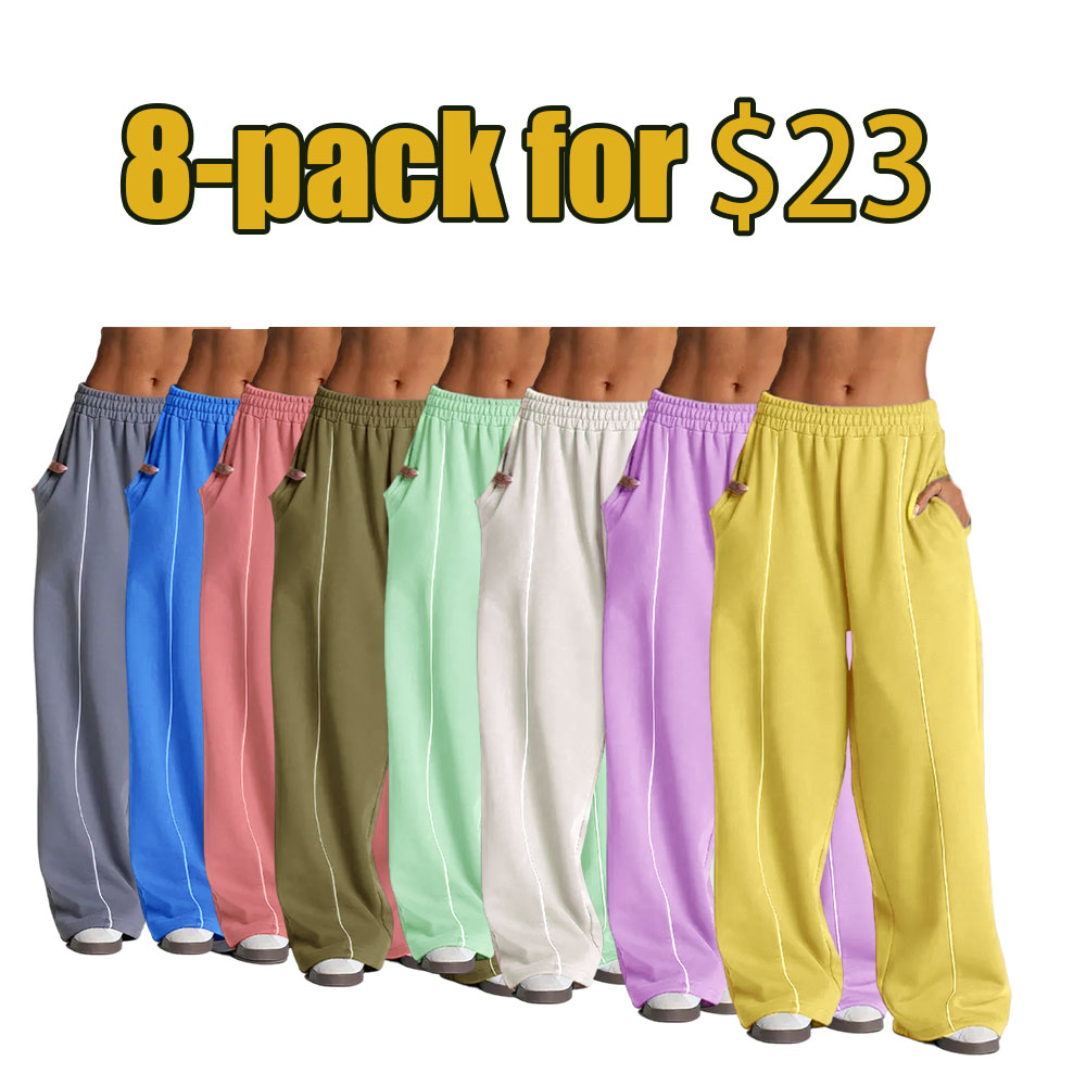 Women’s High-Waist Wide Leg Yoga Pants with Pockets