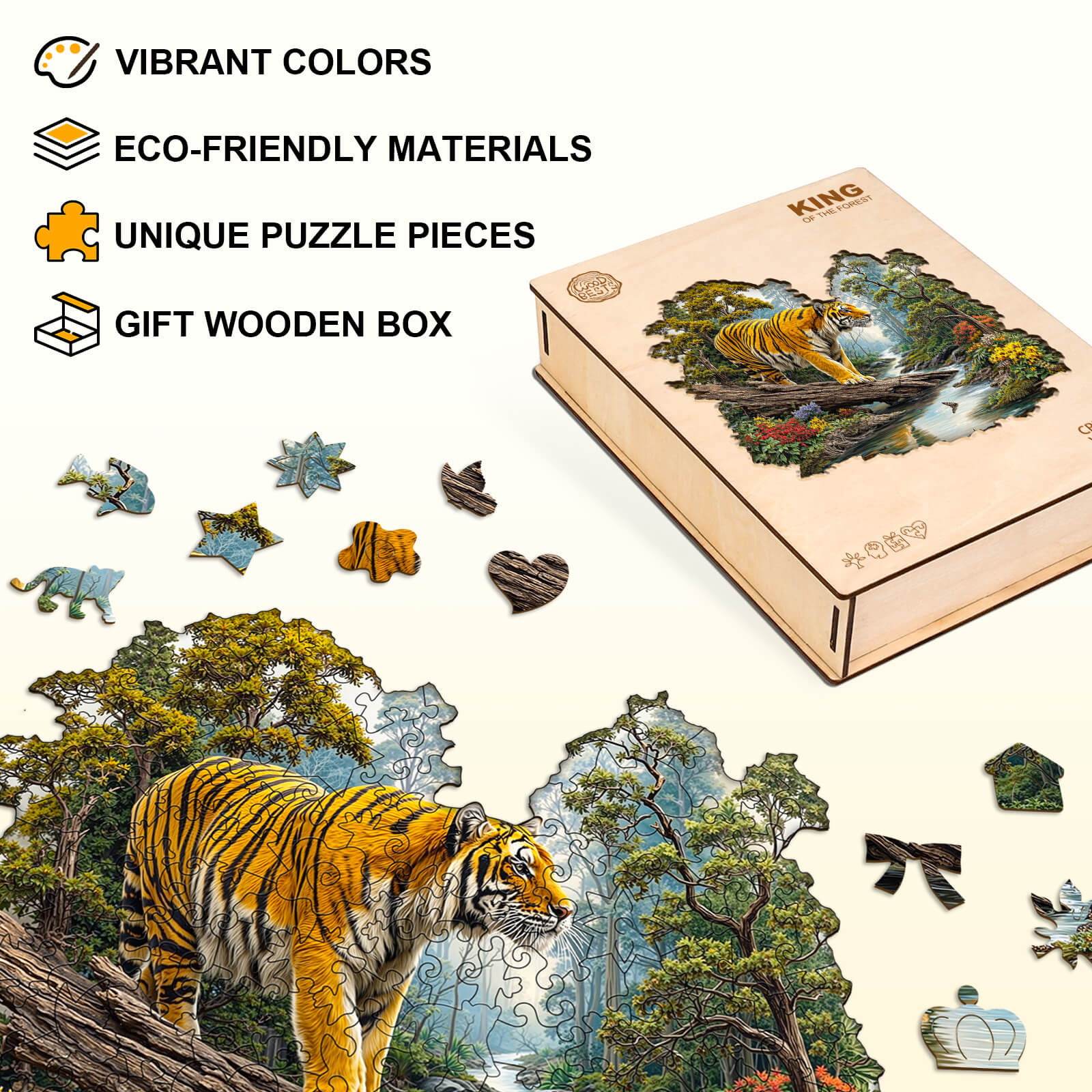 King of the Forest Wooden Jigsaw Puzzle