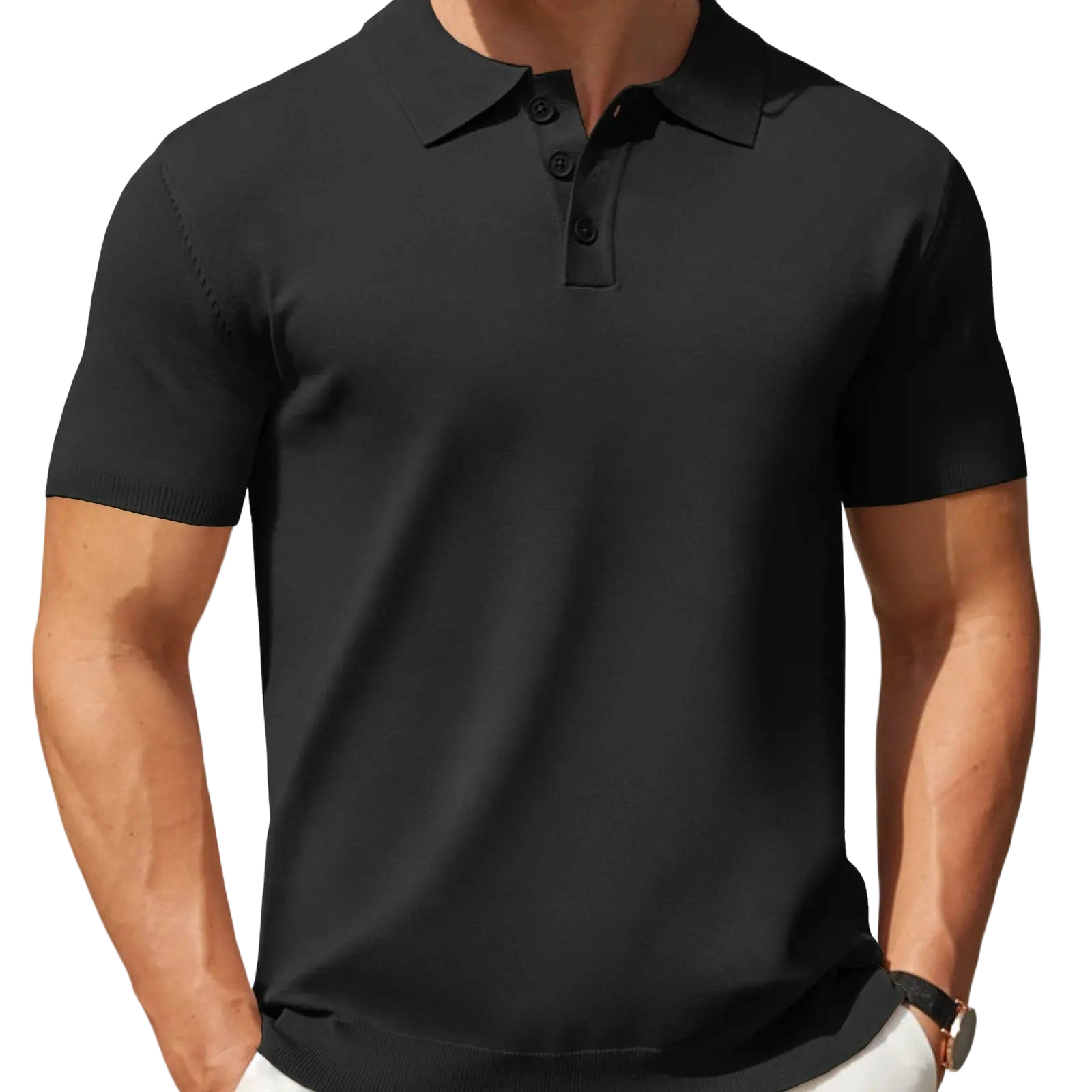 Men's Premium Stretch-Knit Performance Polo Shirt (Fitted Cut)