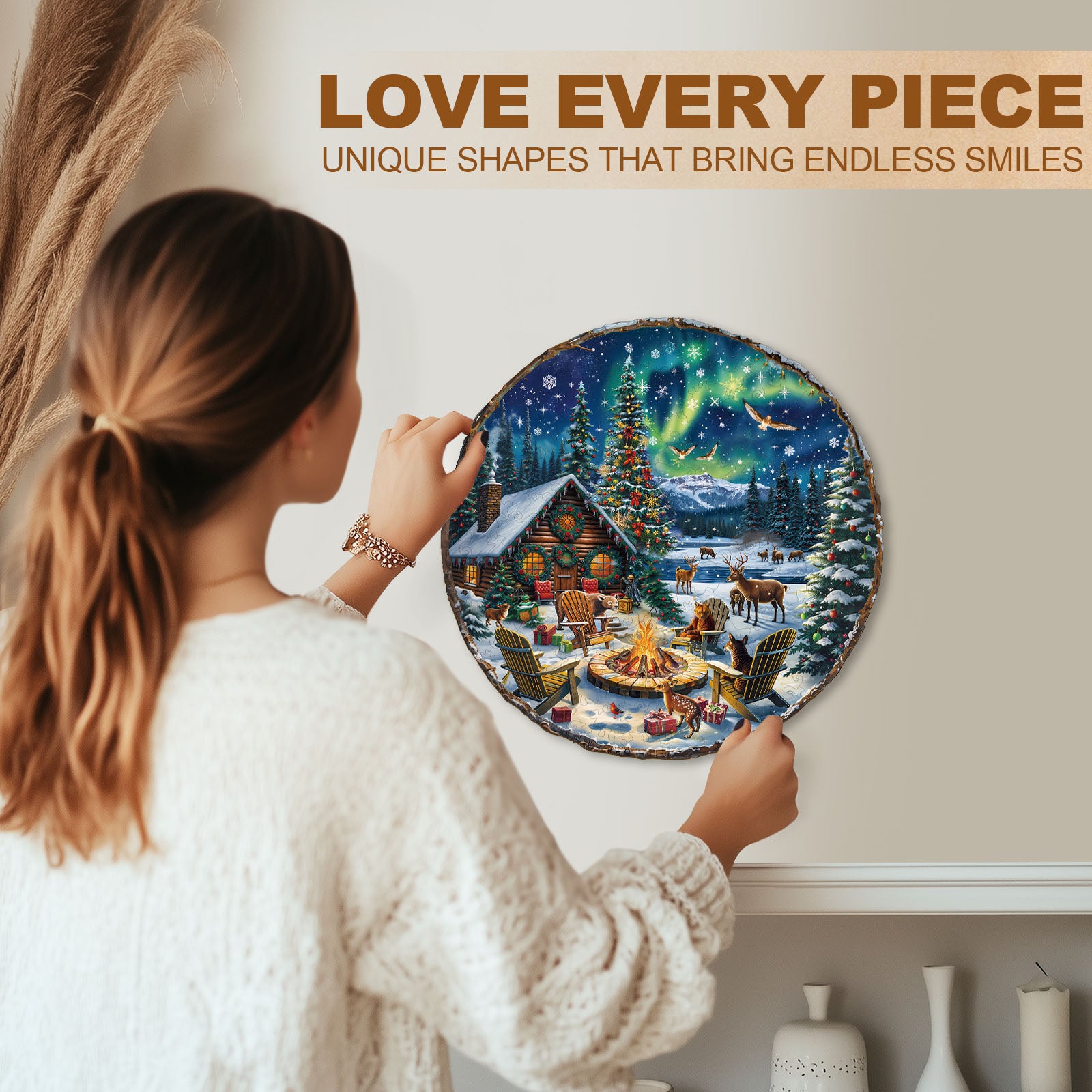 Aurora Christmas Eve Wooden Jigsaw Puzzle