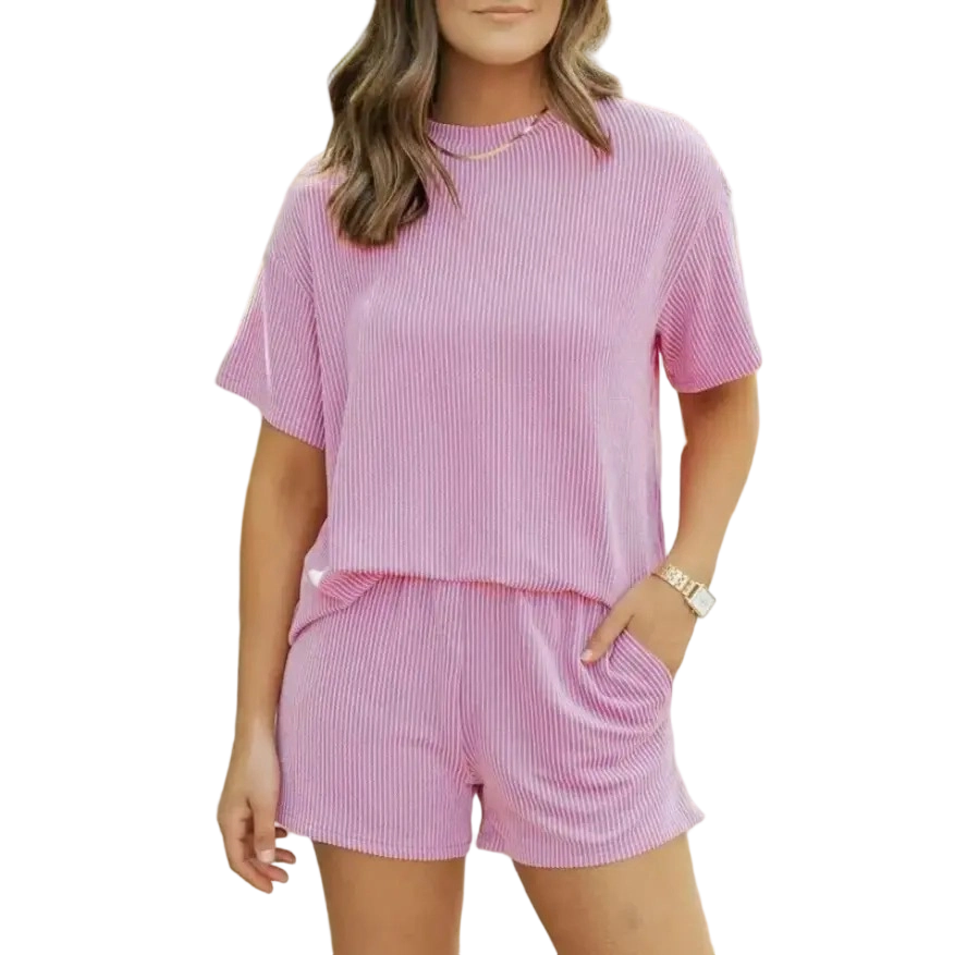 Women's Ribbed Knit Lounge Set