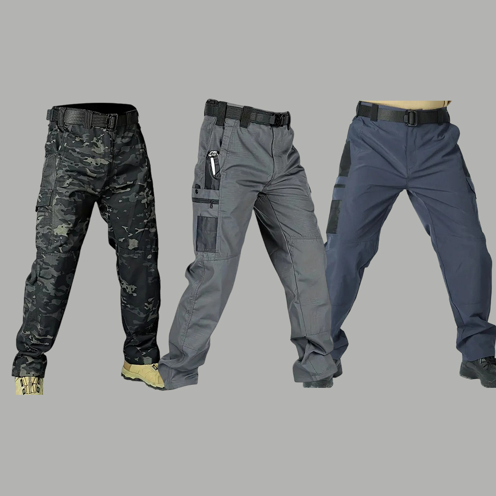 Men's Solid Color Tactical Work Pants,230g/m² new fabric，with Multiple Pockets and Zipper Closures, Durable Outdoor Training Pants, Available in Multiple Colors