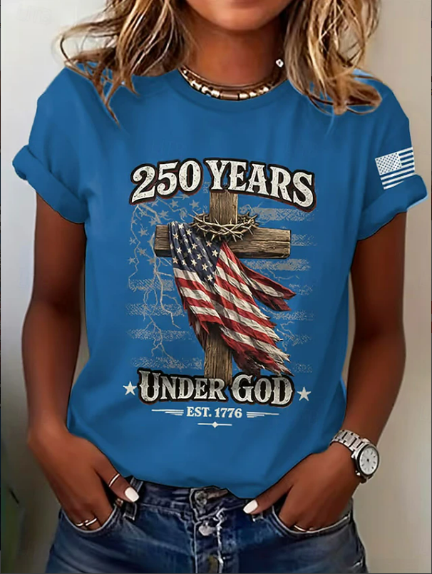 Women's Short Sleeve T-shirt Summer White Text Letters Printing Jersey Crew Neck Daily Going Out Casual Top