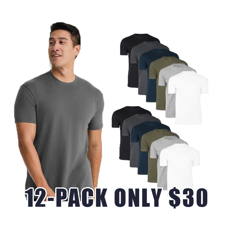 👔 Men’s Classic Crew Neck Short Sleeve T-Shirt — Everyday Comfort