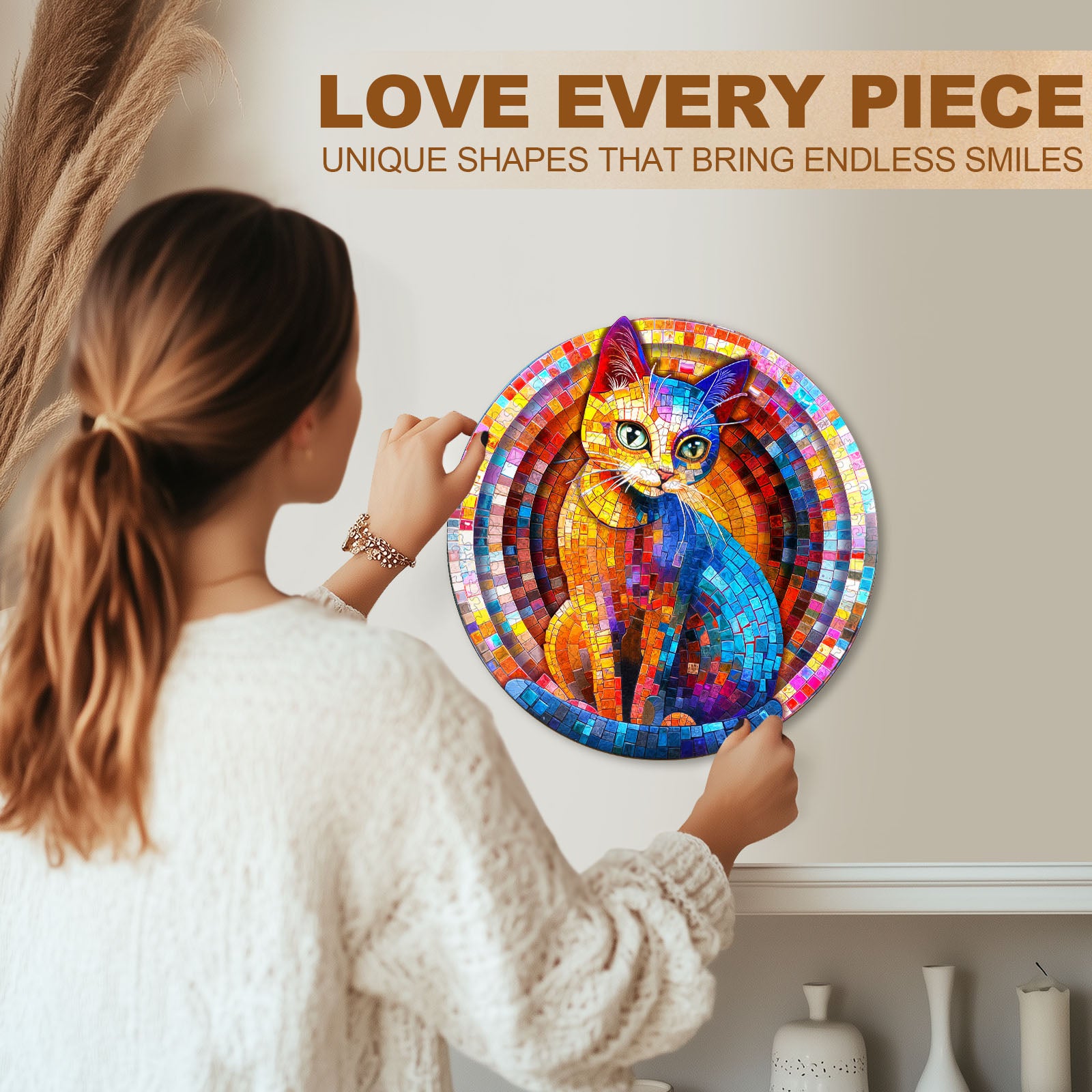 Pixel Kitty Wooden Jigsaw Puzzle