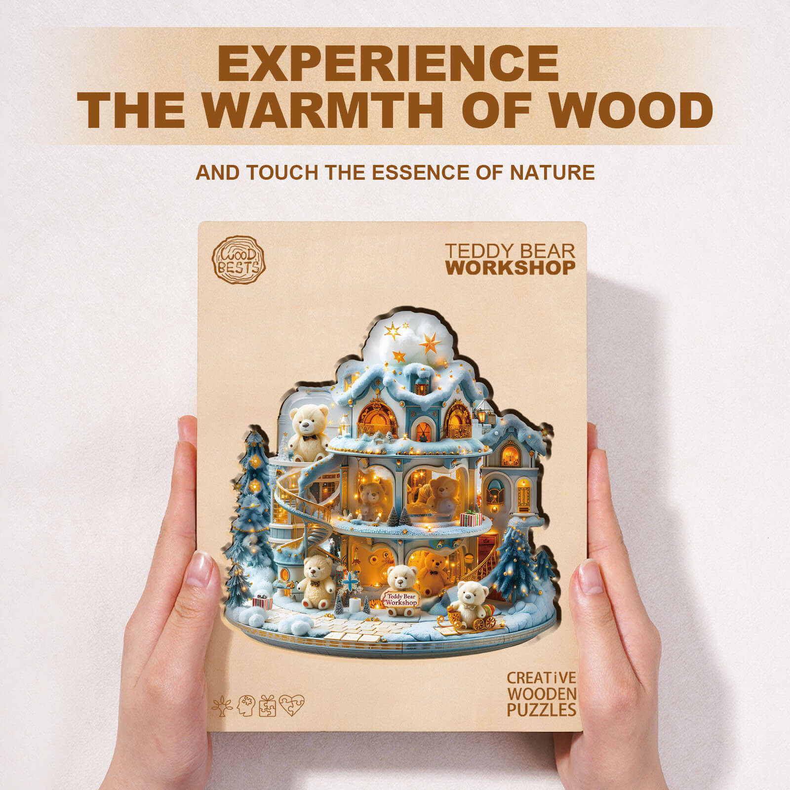 Teddy Bear Workshop Wooden Jigsaw Puzzle