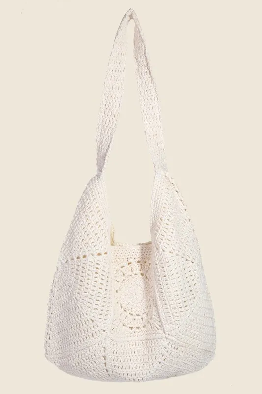 Fame Braided Panels Hobo Shoulder Tote Bag