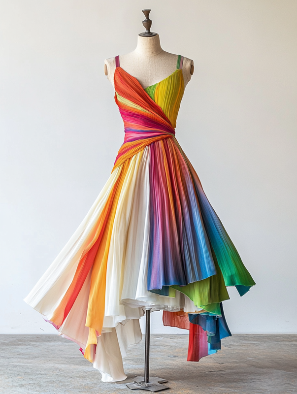 Irregular dress for vacation or daily wear d02c