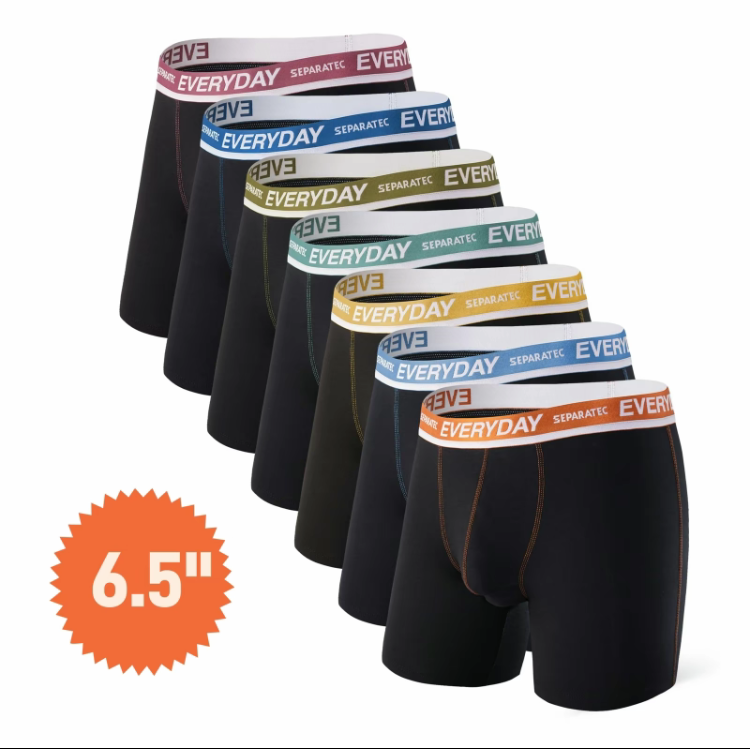 Men's Cotton Boxer Briefs 3/7 Pack – Dual Pouch, Breathable, Bulge Enhancing, Everyday Comfy Underwear for All Seasons