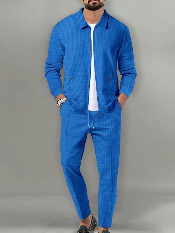 Men’s Tracksuit Set – Zip Up Jacket & Drawstring Pants