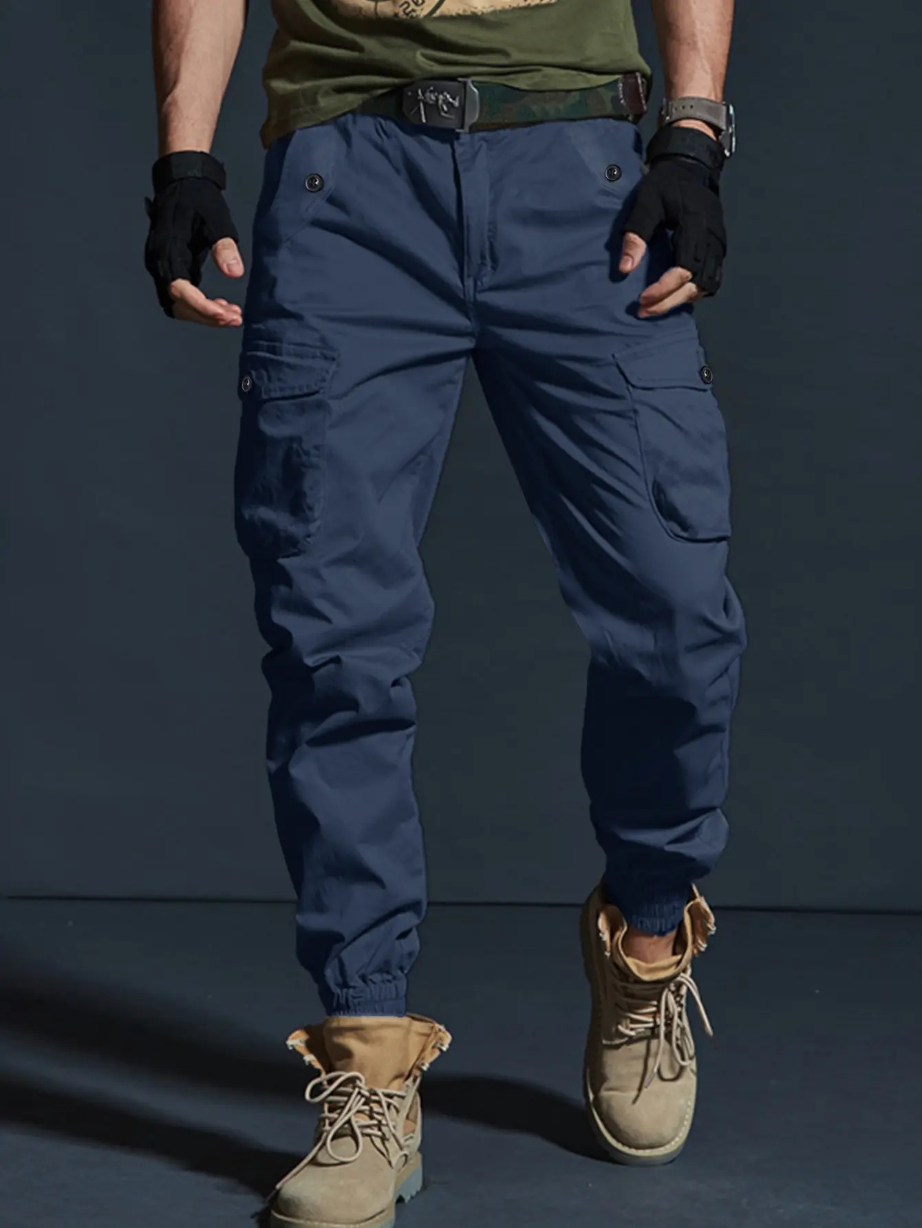Men's Tactical Cargo Joggers - Multi-Pocket Rugged Pants for Outdoor & Urban Adventures