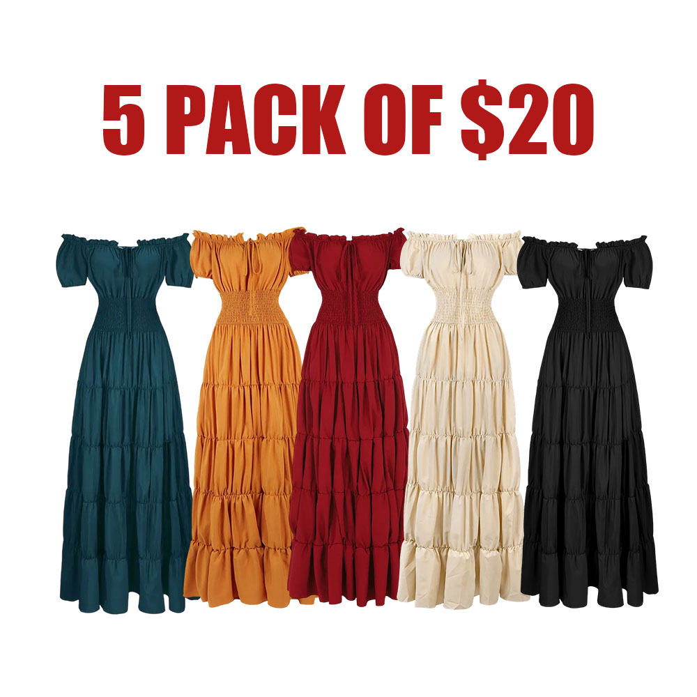 ✨Vintage Renaissance Lace-Up Maxi Dress