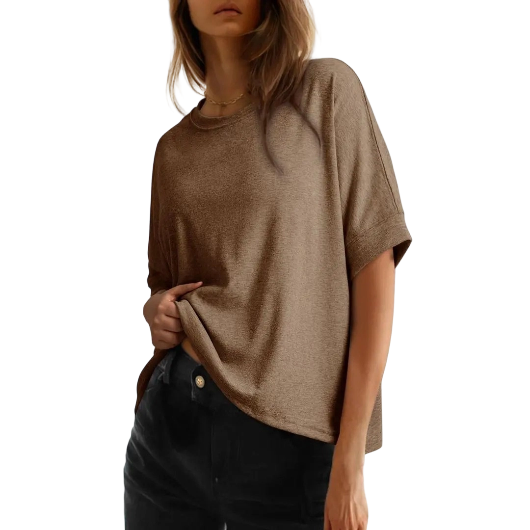 Women's Tops for Women 2026 Loose Oversized Basic Tee Comfortable Soft Fabric Flattering Fit - Womenswear