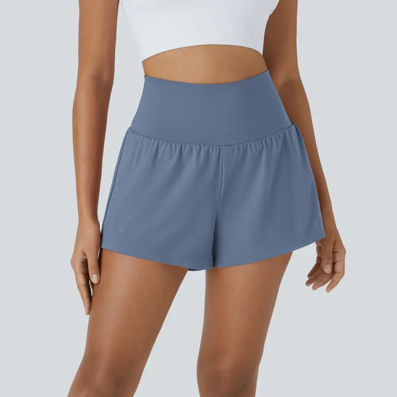 Super High Waisted Back Pocket & Side Hidden Pocket 2-in-1 Yoga Shorts 3