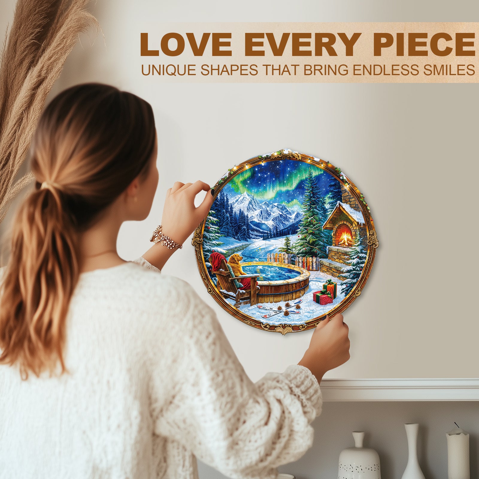 Silent Aurora Wooden Jigsaw Puzzle