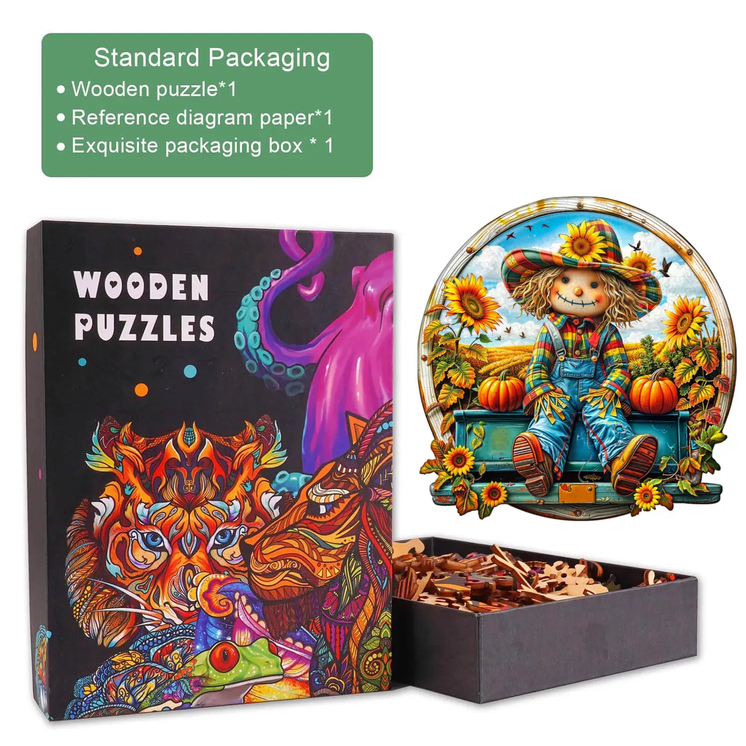 Sunflower Patch Pal Wooden Jigsaw Puzzle