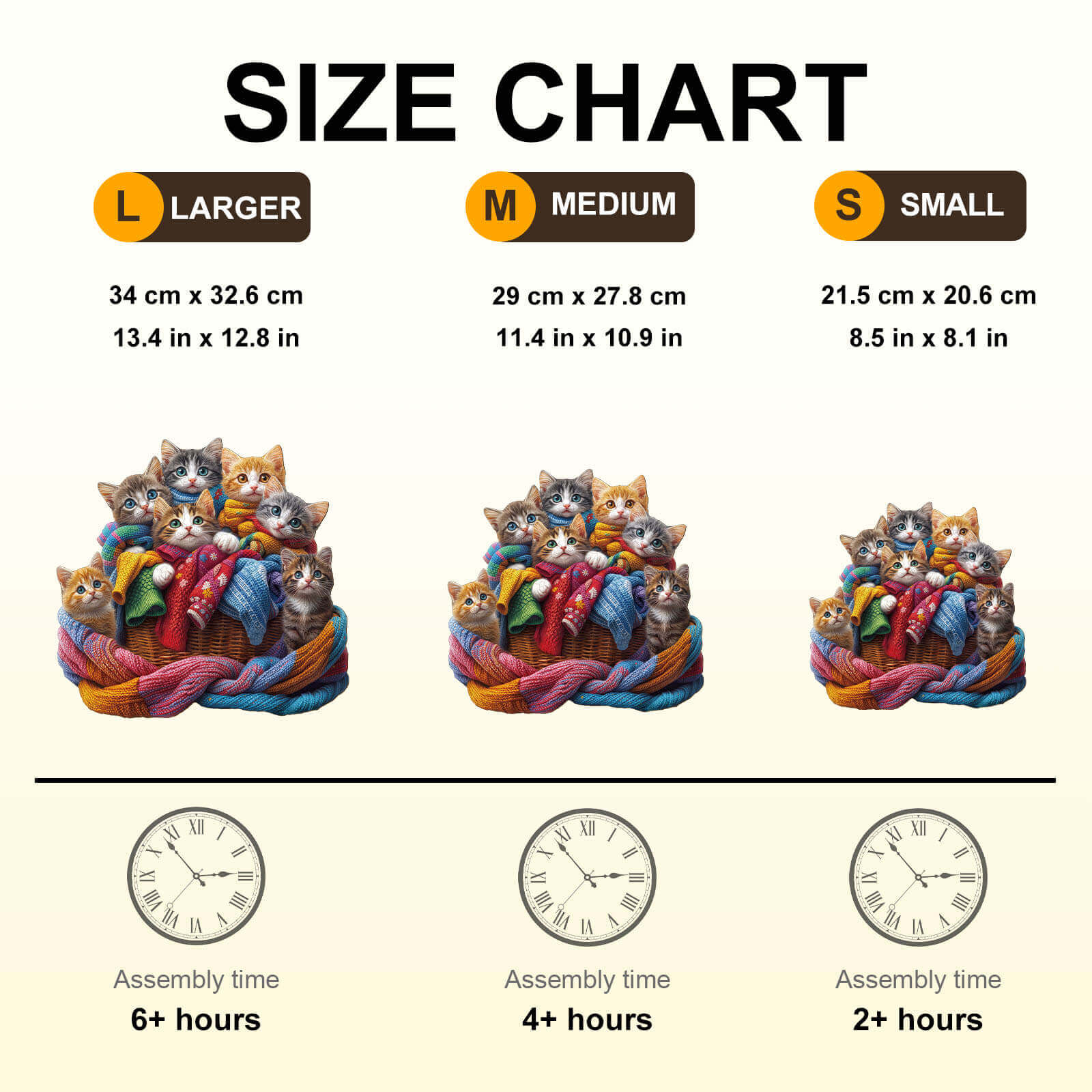 Colorful fabric cat Wooden Jigsaw Puzzle