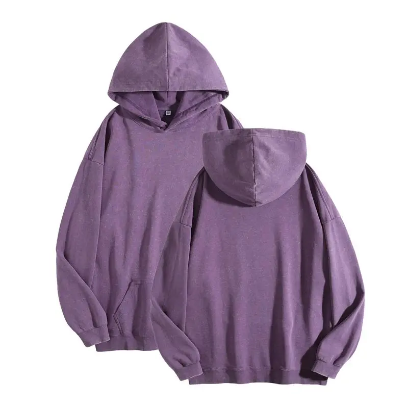 Women's Oversized Acid Wash Cotton Hoodie