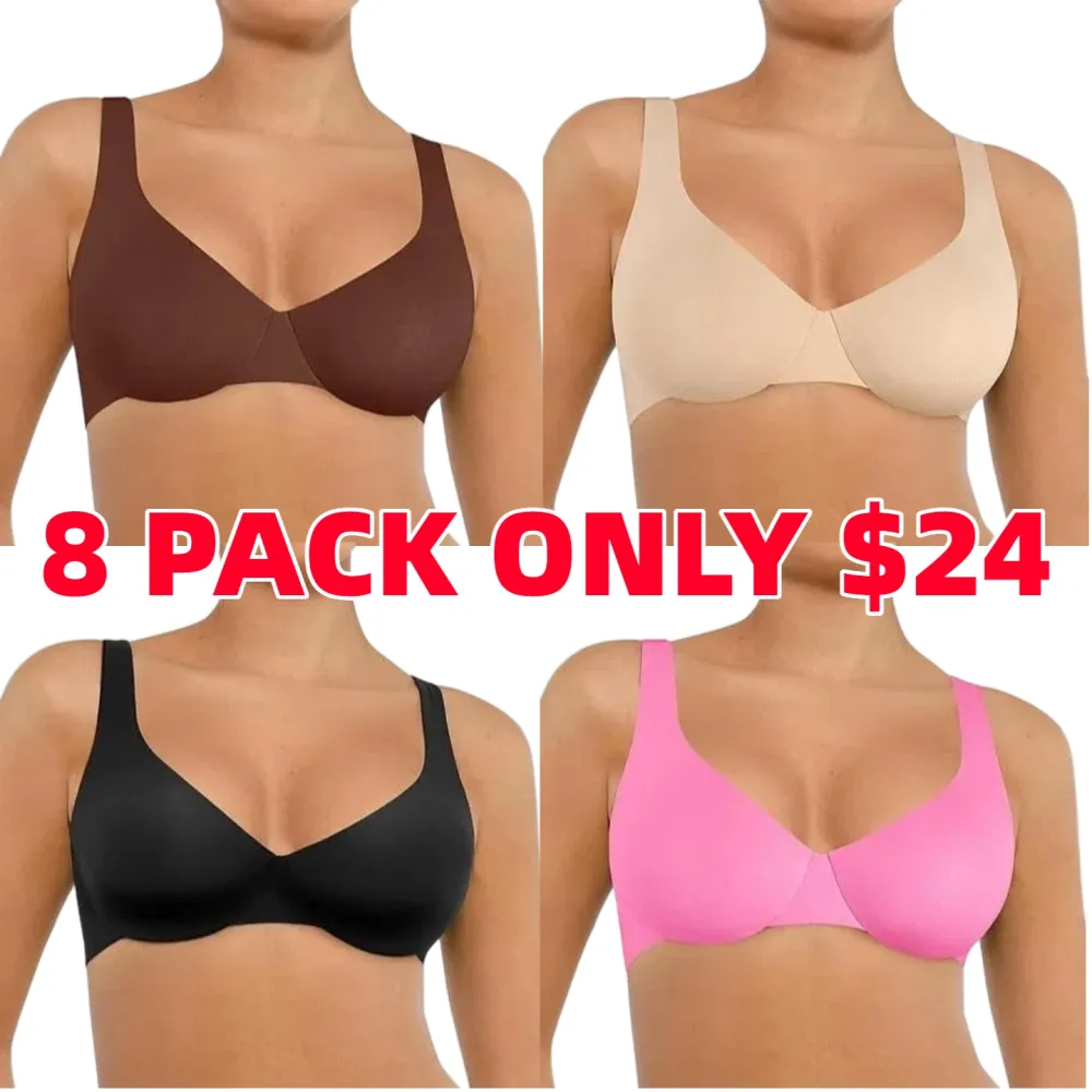 Underwire Adjustable Deep V-neck Bra