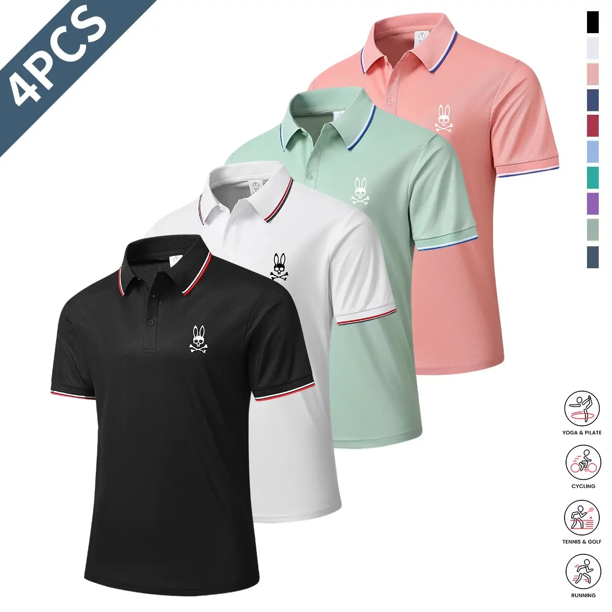 Men's Casual Short-Sleeve Polo Shirt