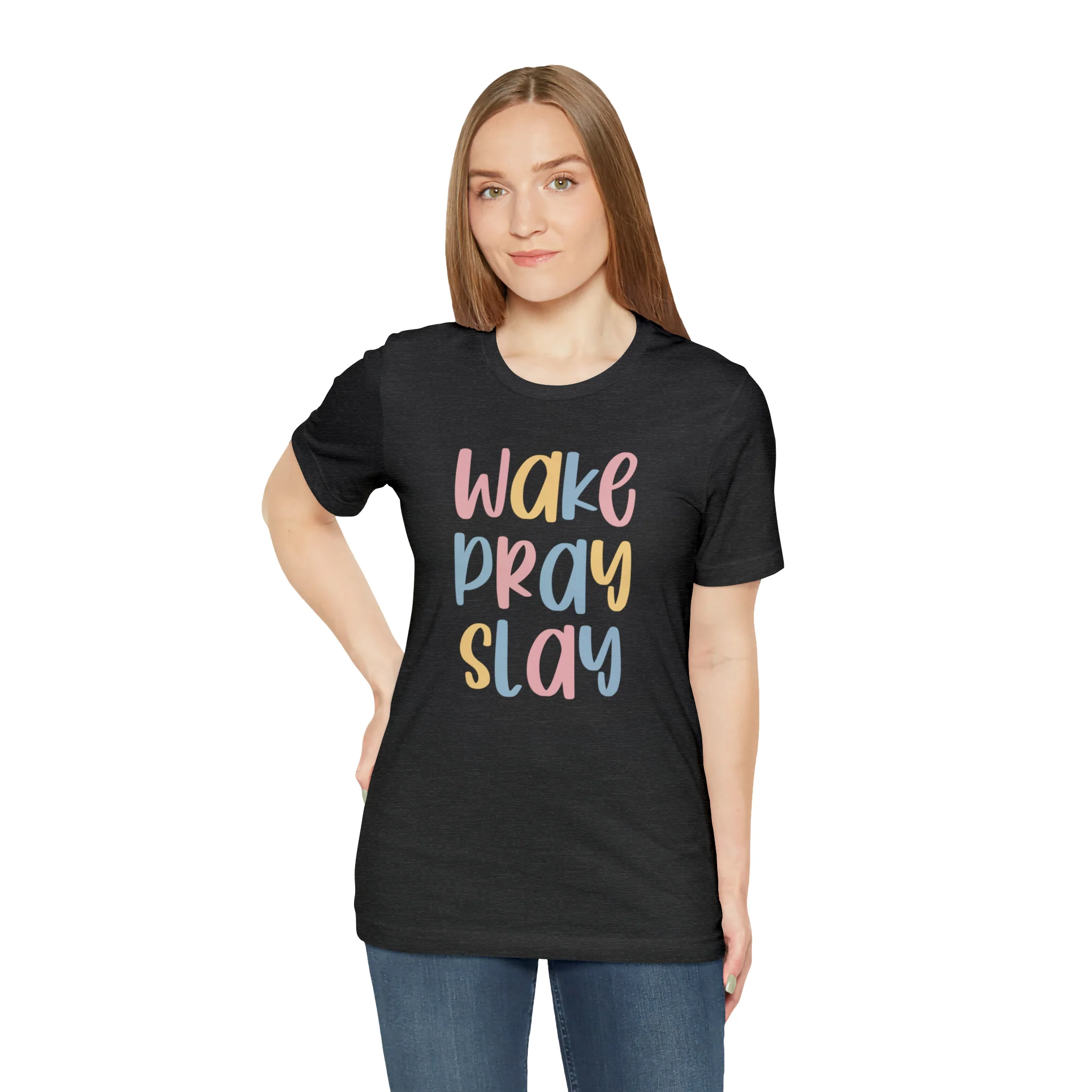 Wake Pray Slay Unisex Jersey Short Sleeve Tee
