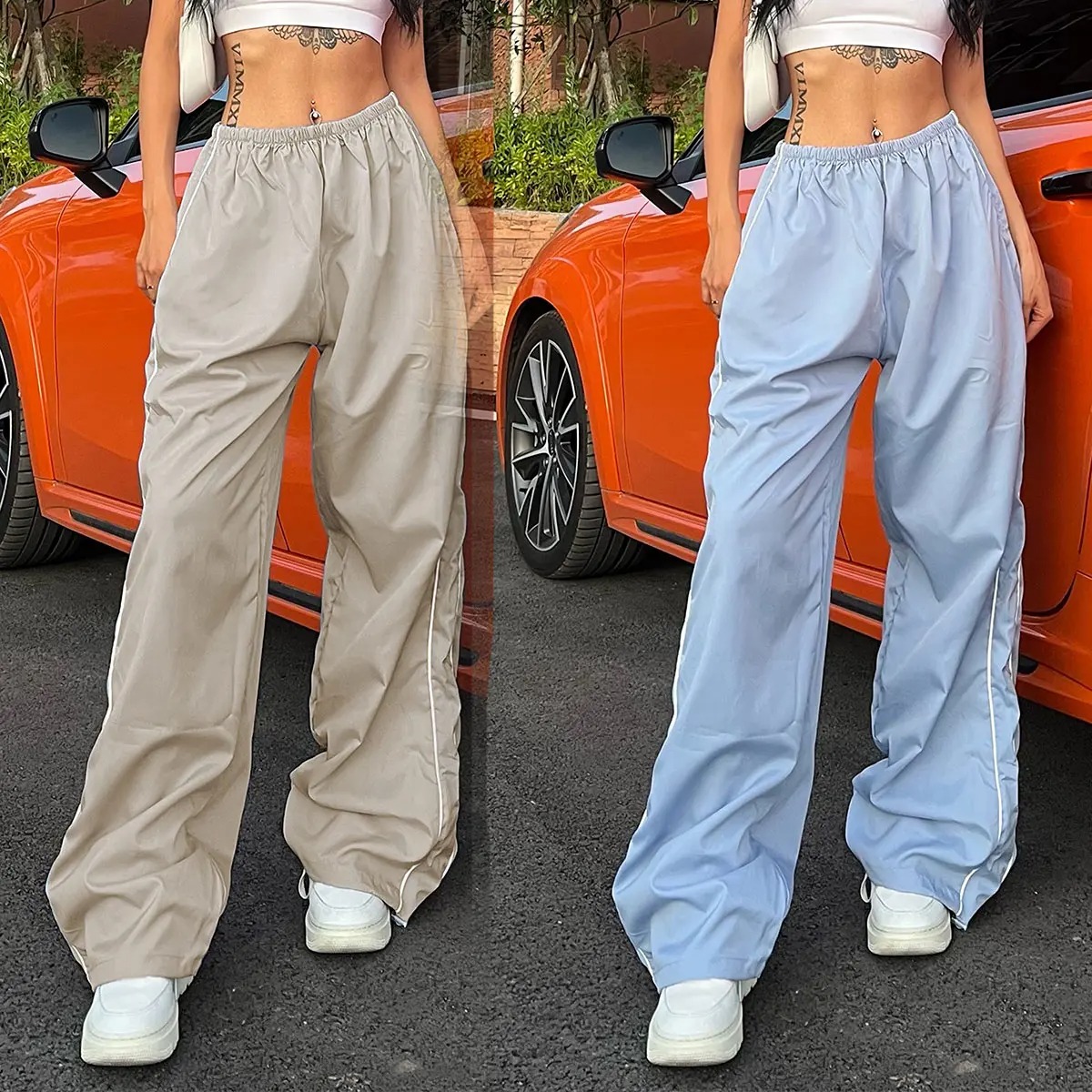 ✨ Women’s Parachute Wide‑Leg Baggy Pants – Casual Comfort