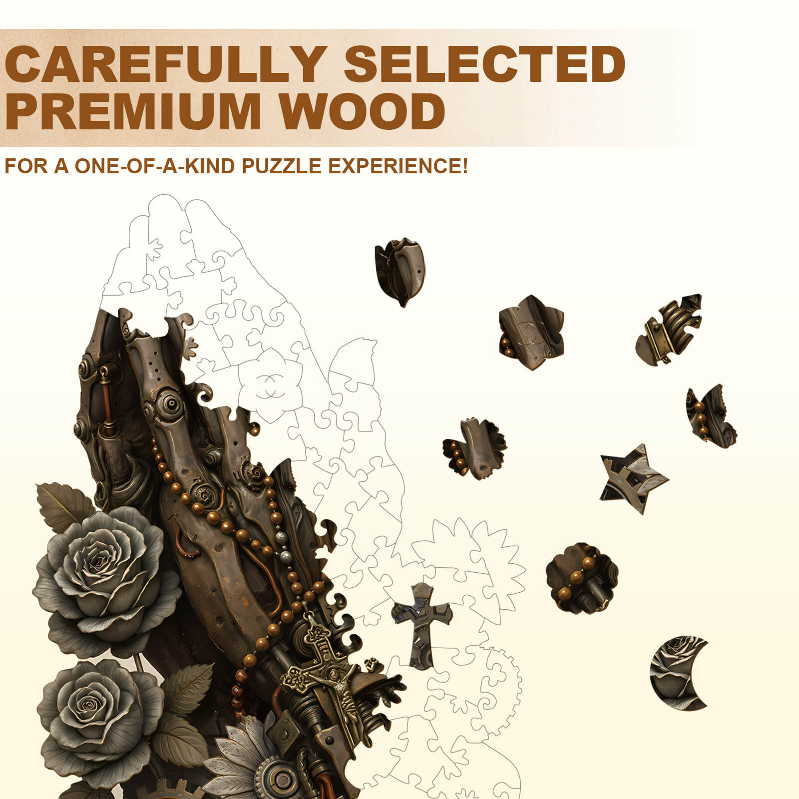 The Praying Hand-1 Wooden Jigsaw Puzzle