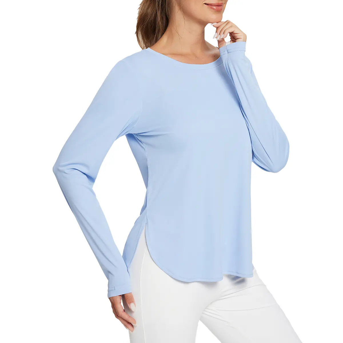 Women's Sun Shirts UPF 50+ Long Sleeve Hiking Tops Lightweight Quick Dry UV Protection Outdoor Clothing Workout Rash Guard Hiking Fishing Beach