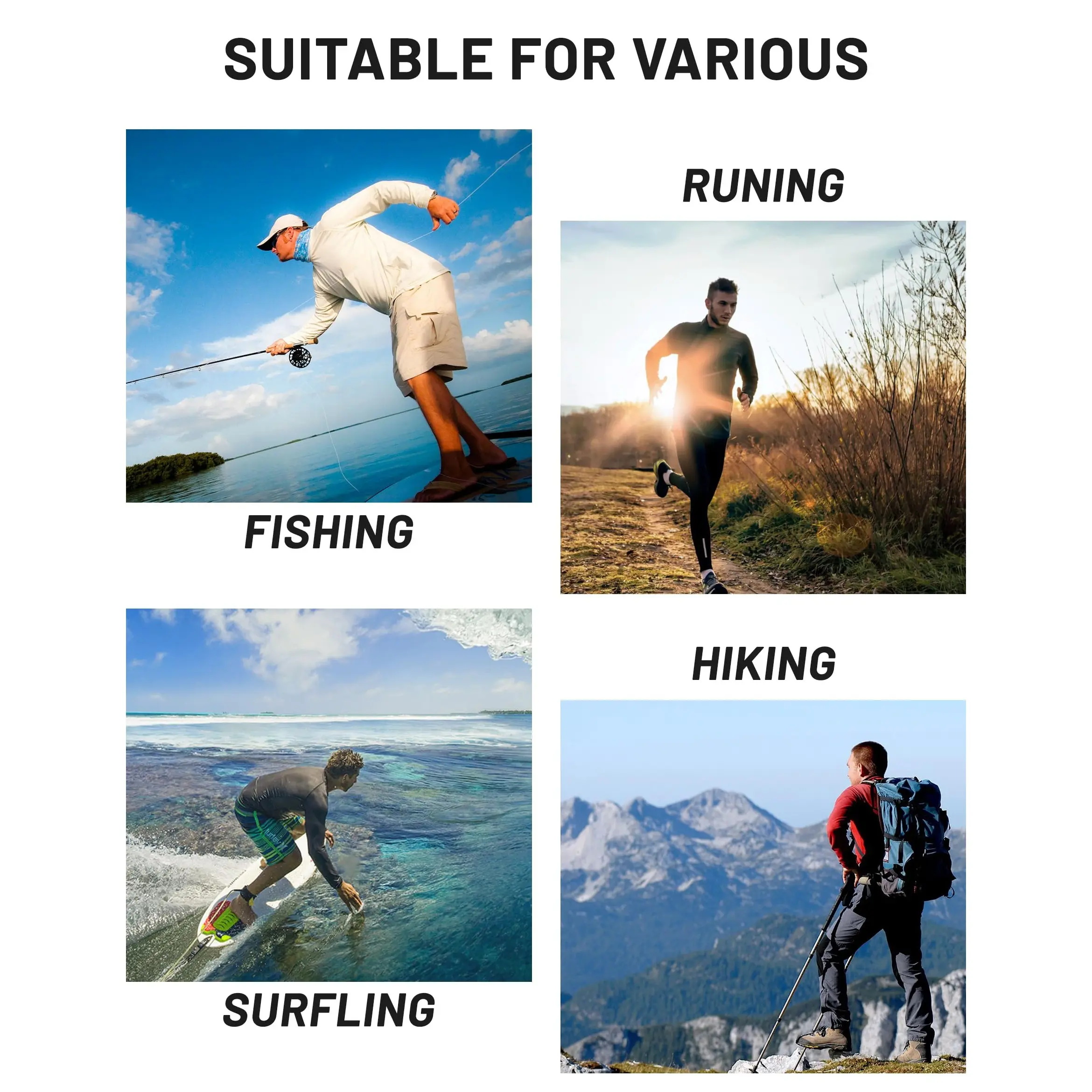 Men's 1/4 Zip Shirt UPF 50+ Quick Dry Lightweight Long Sleeve