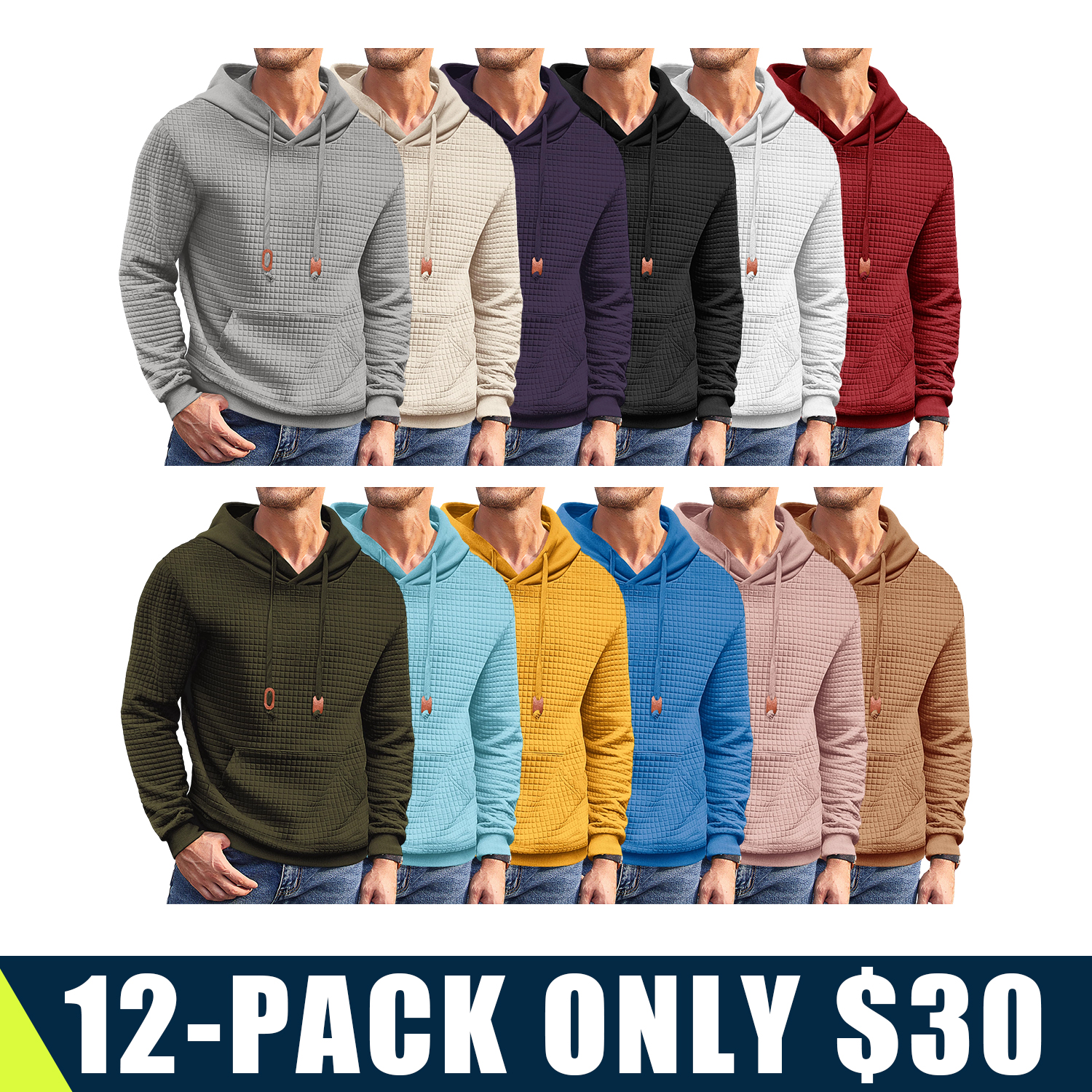 Men’s Athletic Pullover Hoodie with Kangaroo Pocket