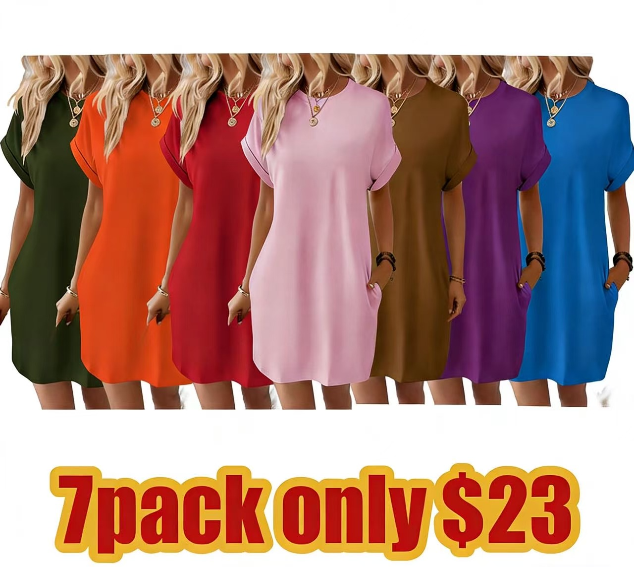 👗 Women’s Relaxed Fit Long‑Sleeve Shirt Dress