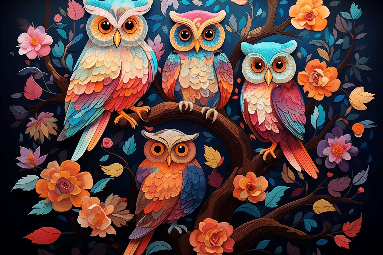 Owl Family 500 / 1000 Piece Puzzle