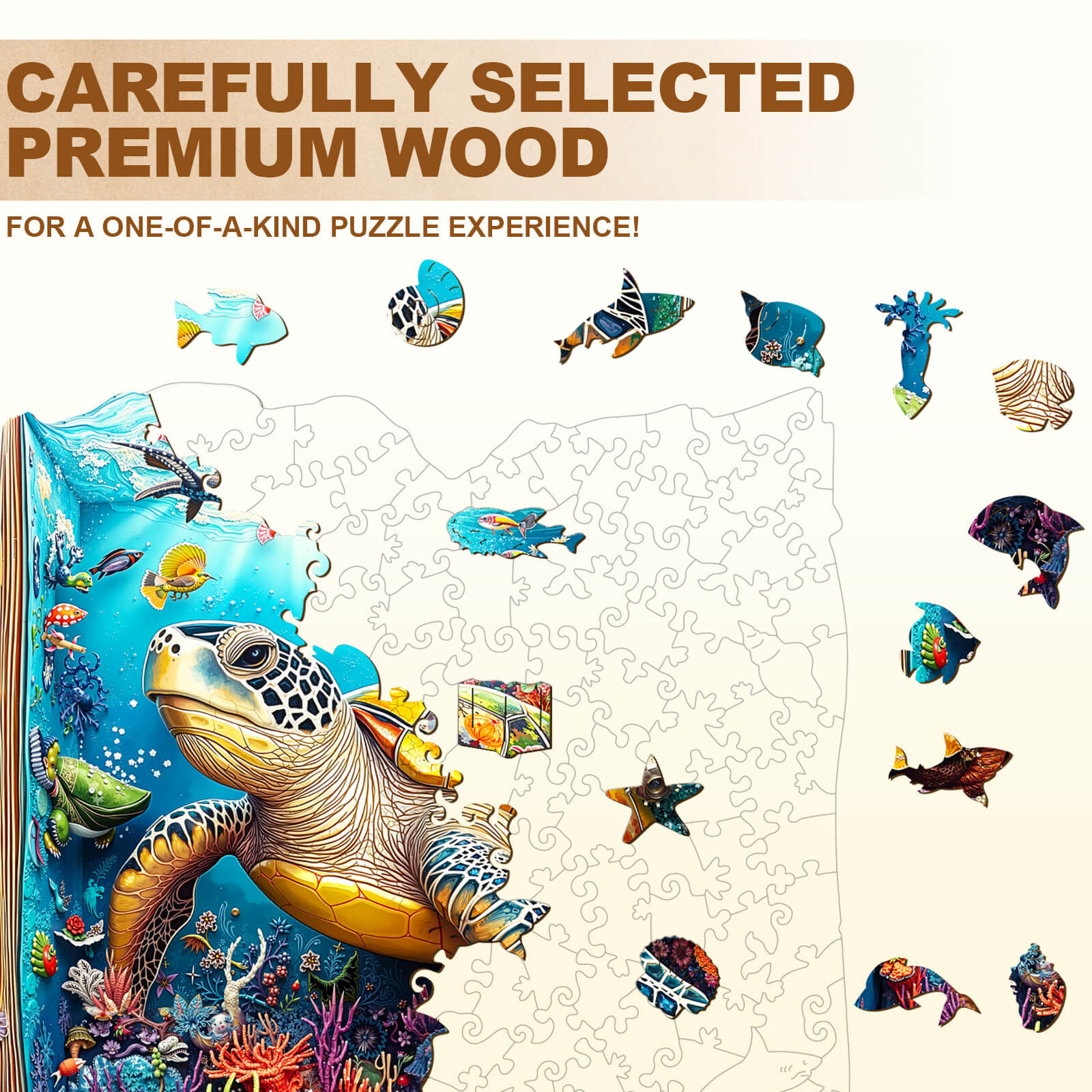 Turtle Story Wooden Jigsaw Puzzle