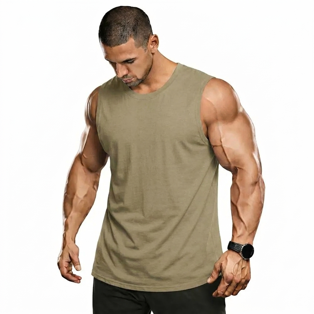 Men's Sleeveless Crewneck Tank Top