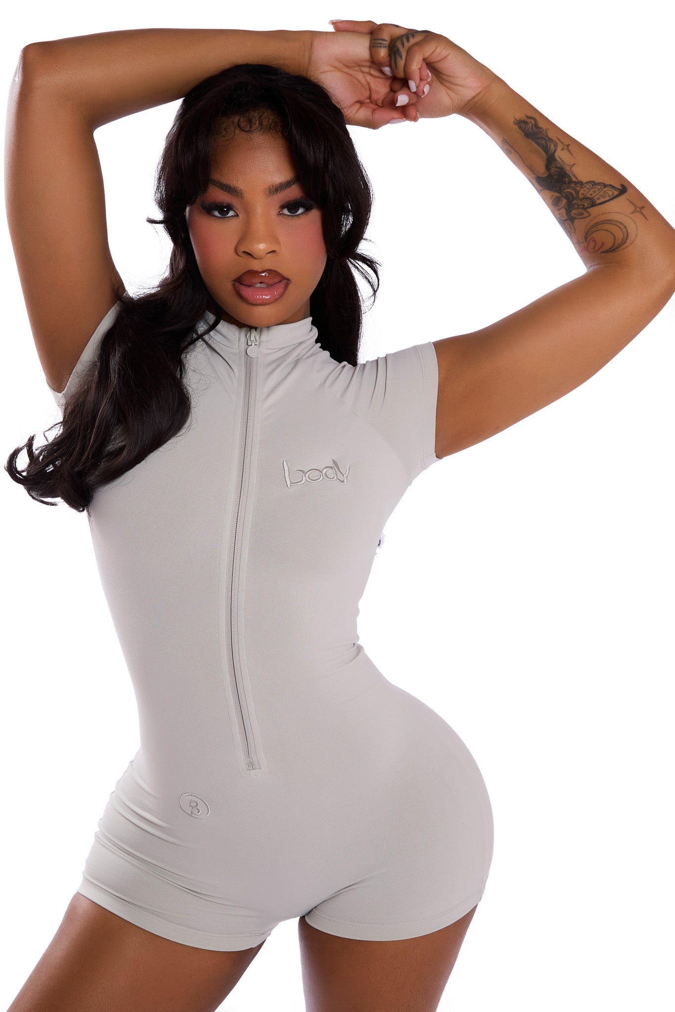 BASICS ROMPER (SLATE GREY)