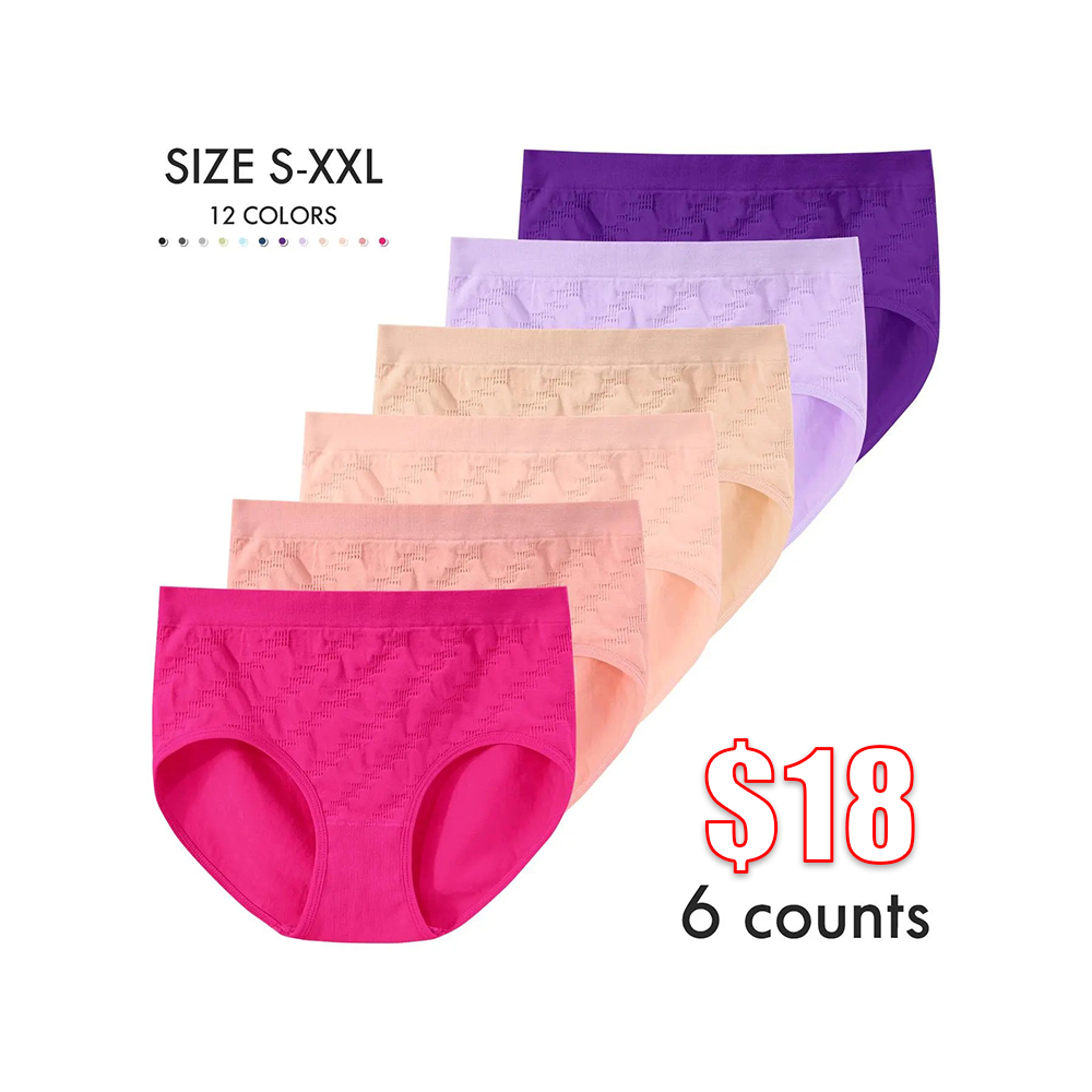 Women's Solid Color Panty, Breathable Comfortable Panty for Daily Wear
