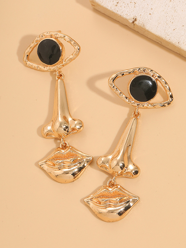 Contrast Color Geometric Earrings Accessories Drop Earrings